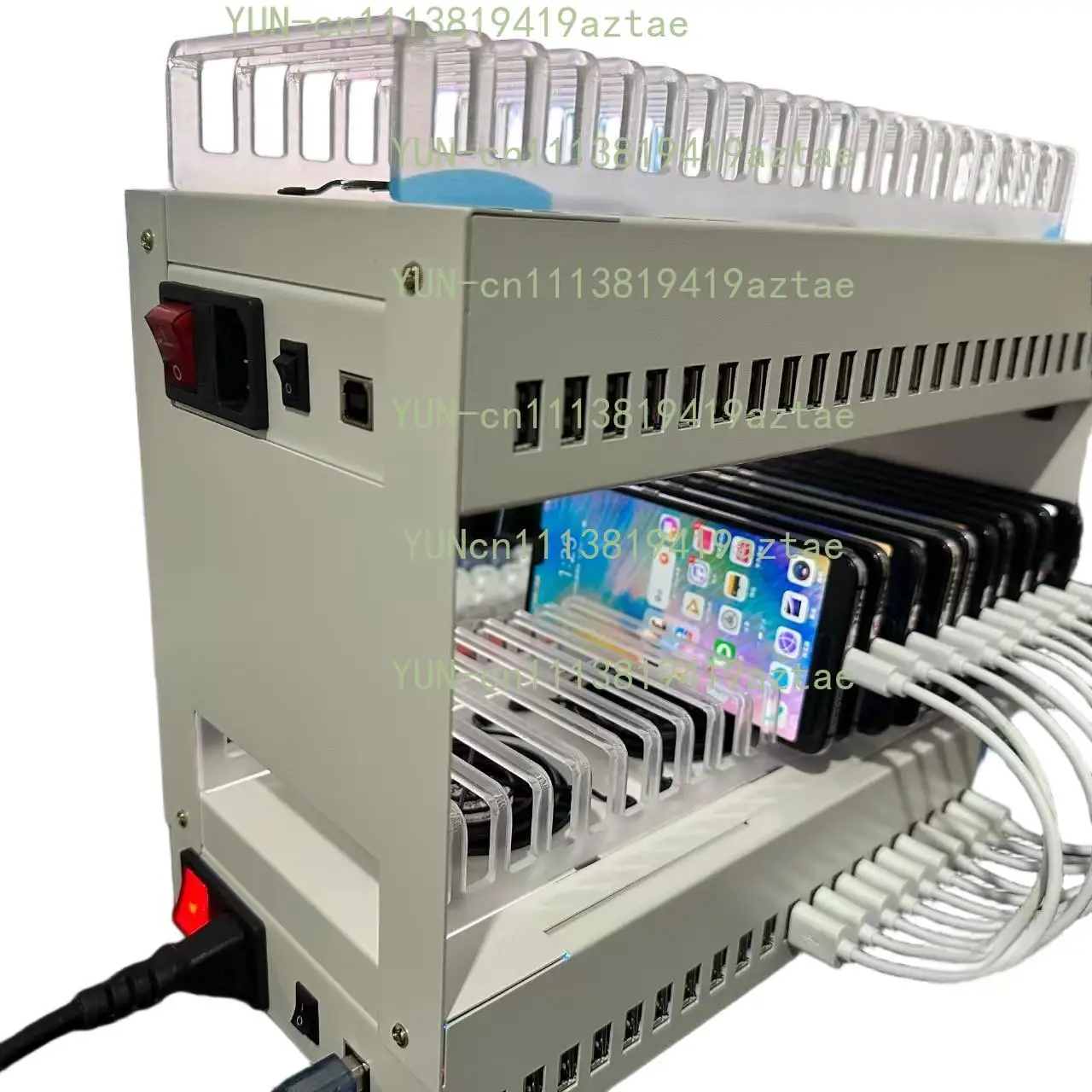 20/40/60 Ports Phone Farm USB Hub Box, Android Batch Synchronization Control Box for Unified Smartphone Management
