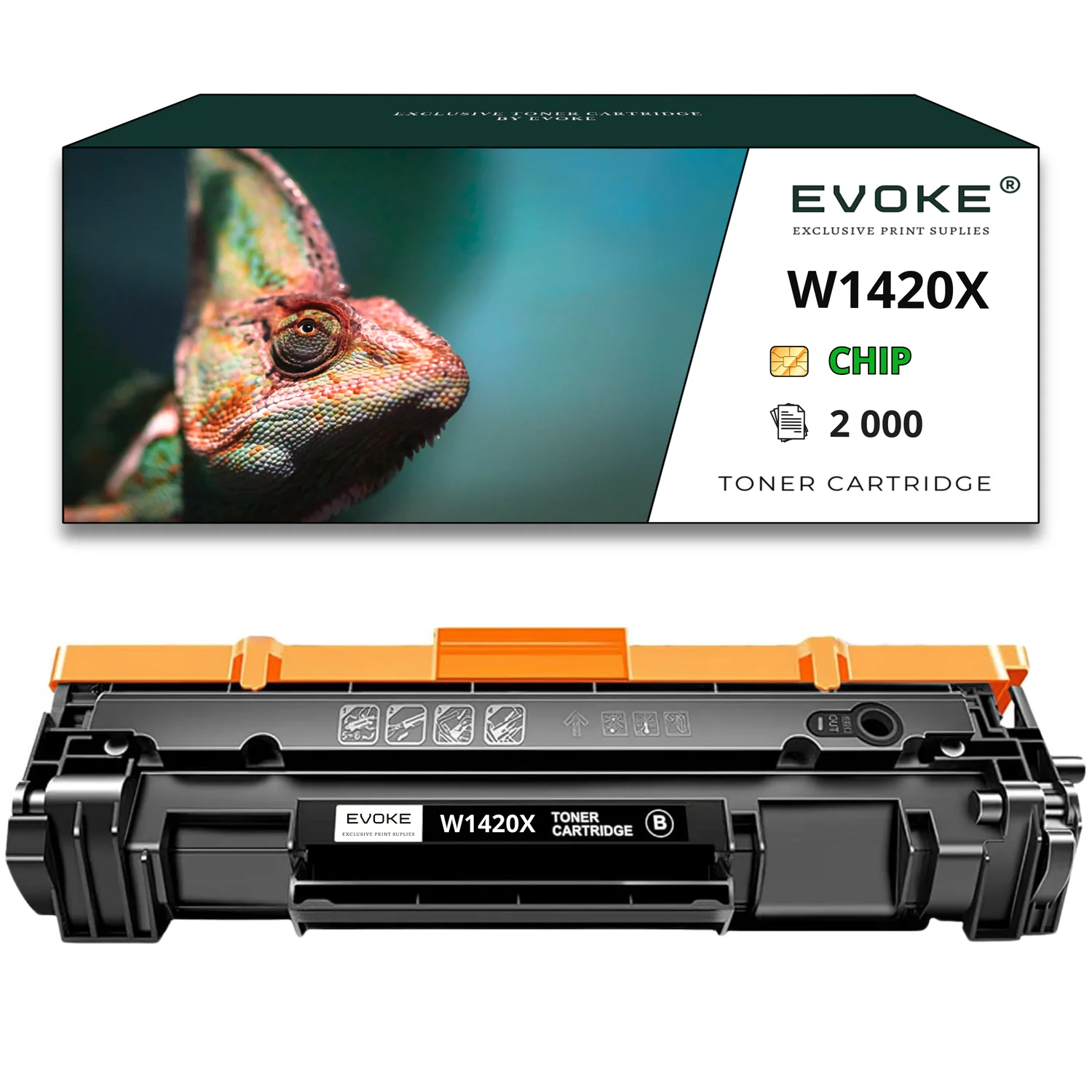 Evoke Compatibele Toner voor Hp W1420X + Chip 142X Zwart met Chip 2000 Pagina's Laserjet M110W M110We Mfp M140W M140We