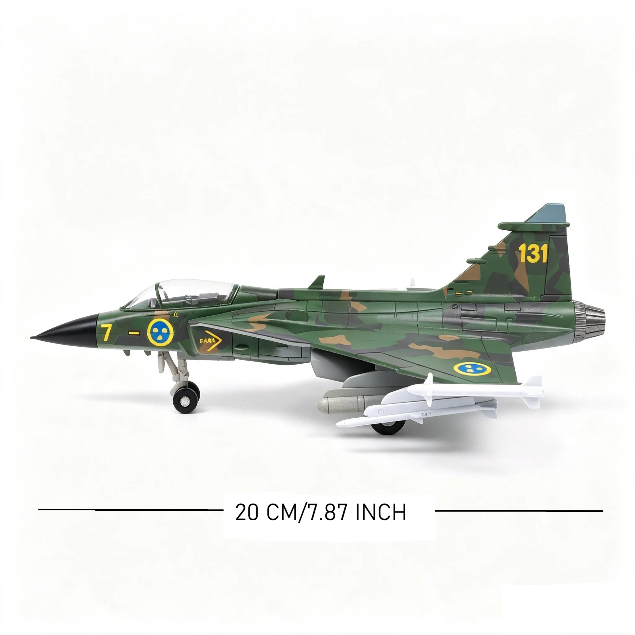 1/72 SAAB JAS-39 Gripen Fighter Jet Model Swedish Air Force Multirole Combat Aircraft Plastic Assembly Kit DIY Military Airplane