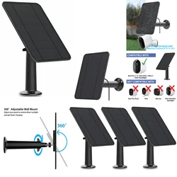 4W Solar Panel for Arlo Pro 3/Pro 4/Arlo Ultra/Ultra 2/GO 2/PRO 5S ,Aluminum Alloy Bracket,13.1ft Power Cable(Black