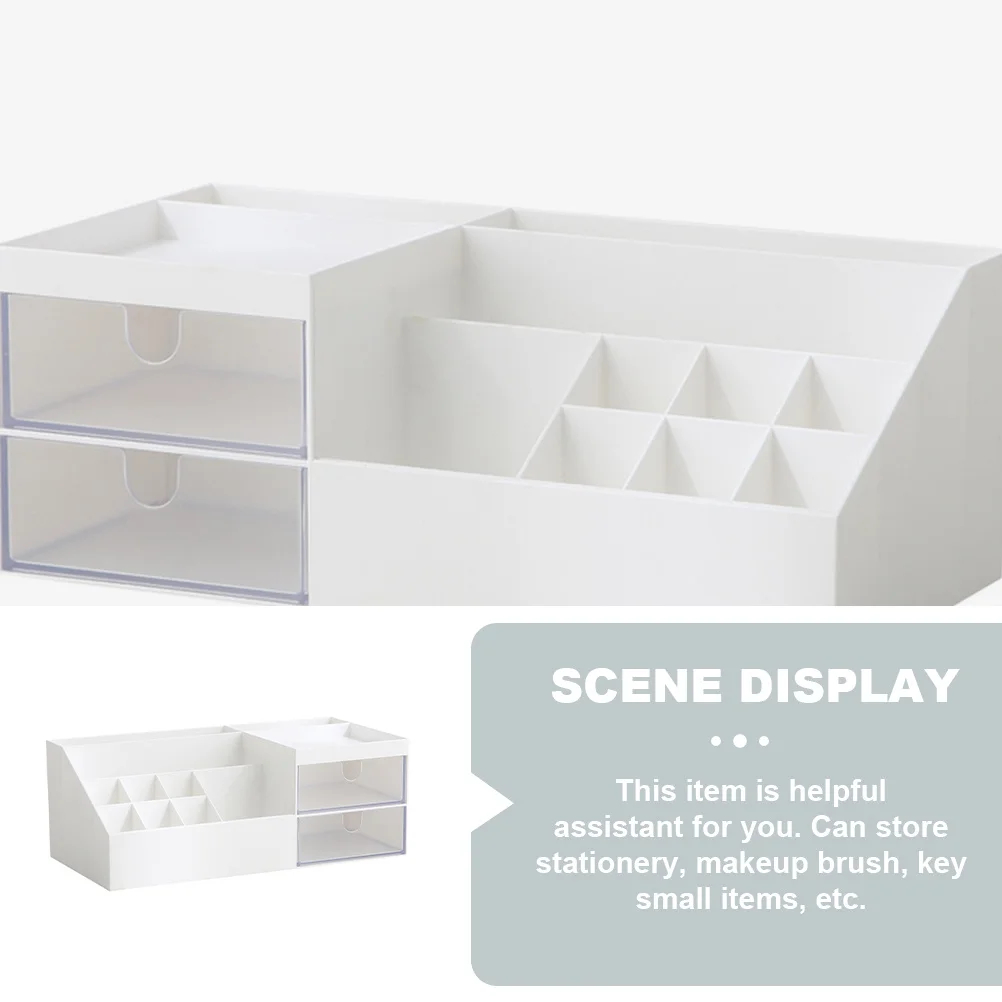 Desktop Pen Storage Container Makeup Brush Holder Box Multipurpose Organizer for Desk Stationery Keys Scissors Notes