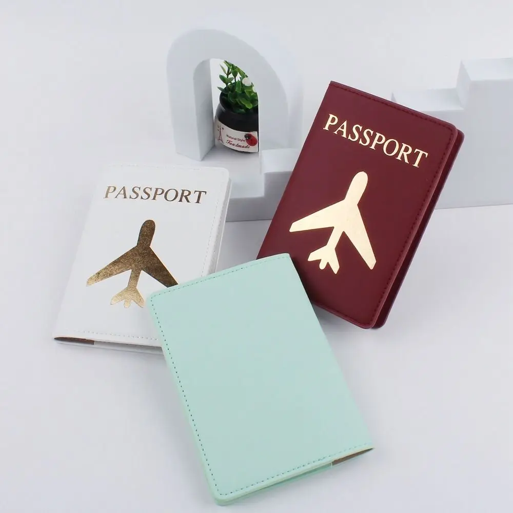 PU Leather Ticket Holder Travel Accessories Travel Wallet PU Card Case Passport Protective Cover Passport Clip Passport Holder