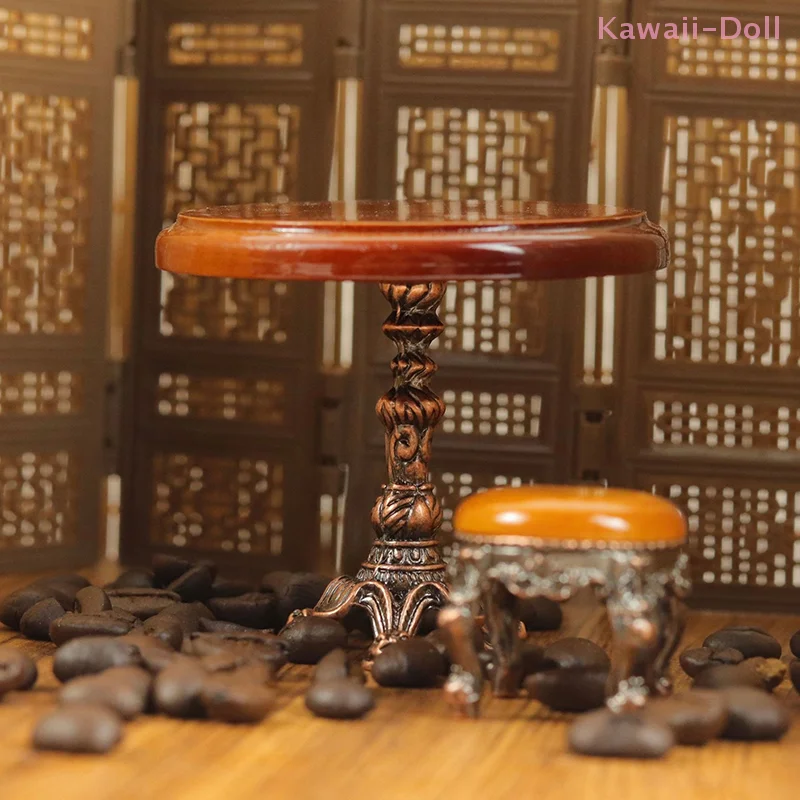 1Pcs Miniature Simulation Mini Retro Furniture Square Table Family Toy Decorations Doll House Accessories
