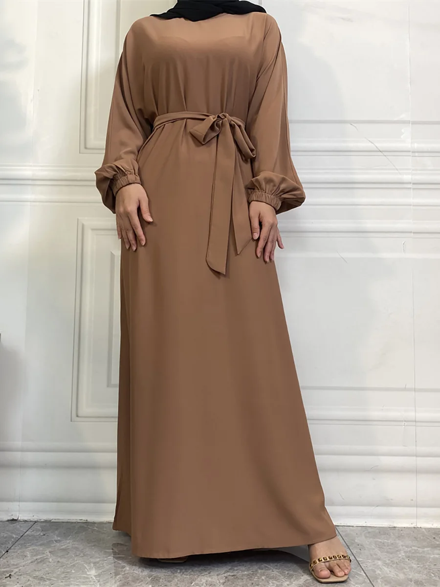 حار سيلي أسلوب بسيط فساتين مغربية قفطان تركيا بلون الخليج عبايات المرأة الإسلامية فستان طويل مسلم السعودية رداء رمضان 35