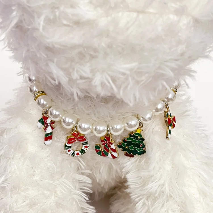 

Pet Supplies Collar Christmas Pendant Beads Cat Necklace Jewelry Accessories Small and Medium Dogs Dog Collar
