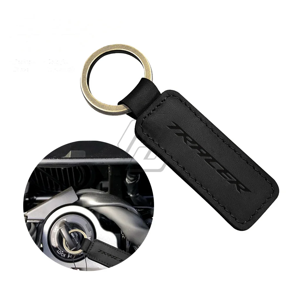 For Yamaha MT-07 MT-09 Tracer 125 700 900 Motorcycle Cowhide Keychain Key Ring