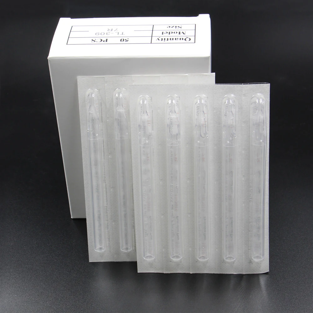 50PCS Long Tattoo Tips White Disposable Tattoo Nozzle Tips Tube for Tattoo Machine Needles Supply