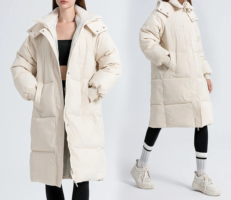 Winter Thick Coat 2025 New Over Knee Long Cotton Jacket Loose Down Women's Coat