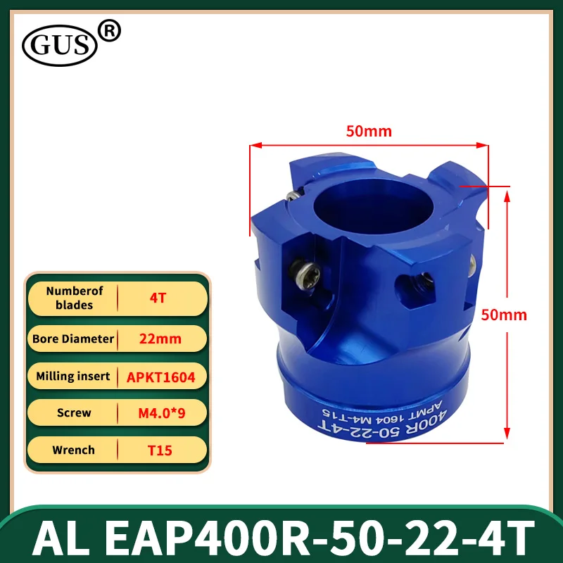 Imagem -02 - Eap Bap 400r 40 50 63 80 100 125 160 Cabeça de Fresa de Topo de Alumínio de 90 Graus para Porta-ferramentas Fmb Torno Apkt1604