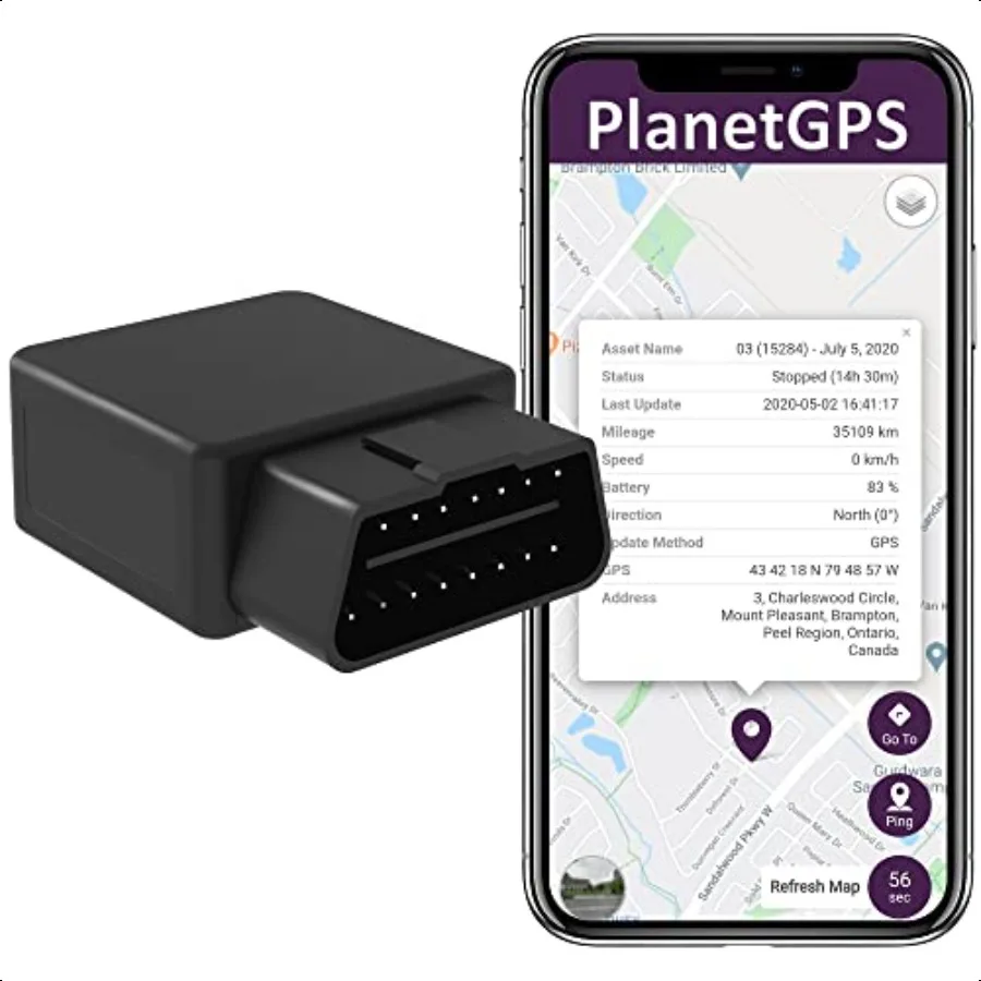 

OBD RealTime OBDII GPS Tracker for Vehicles with OBD2 Diagnostics for Cars Trucks w Worldwide Coverage Subscription Required (S