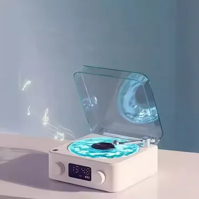 Reproductor de vinilo The Waves, Altavoz Bluetooth con ruido blanco, tocadiscos Retro, ayuda para dormir, altavoz en forma de Vitrola con luz RGB