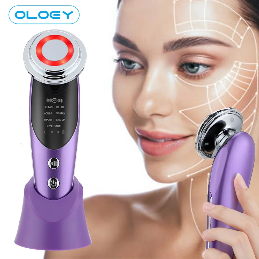 

7 in 1 Face Lift Devices EMS RF Microcurrent LED Photon Skin Rejuvenation Face Massager Anti Aging Wrinkle Removal Beauty Device