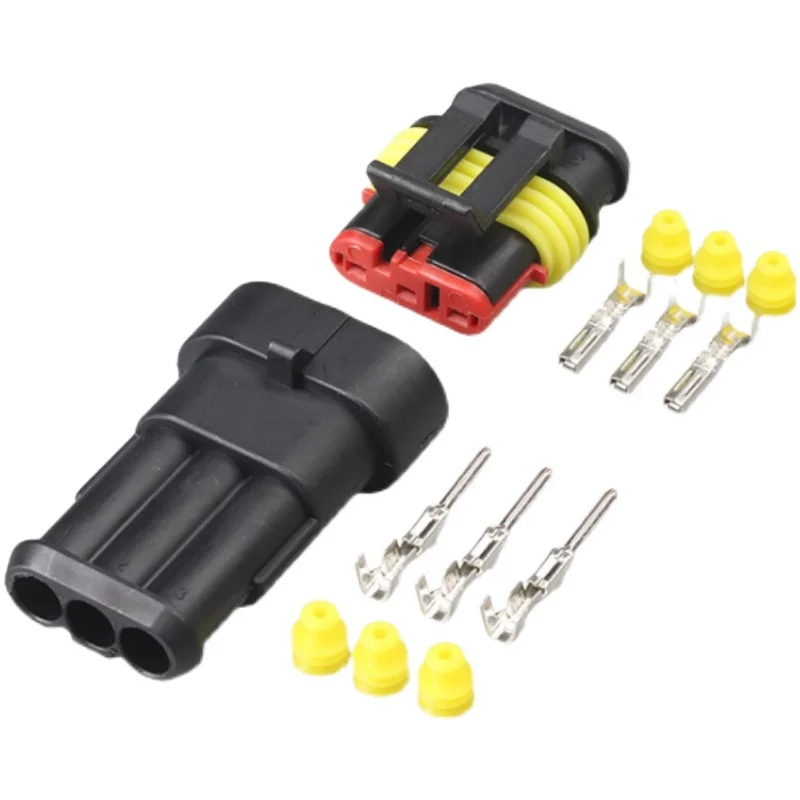 5sets Waterproof 1Pin 2Pin 3Pin 4Pin 5Pin 6Pin Connector Plug Electrical Car Motorcycle HID