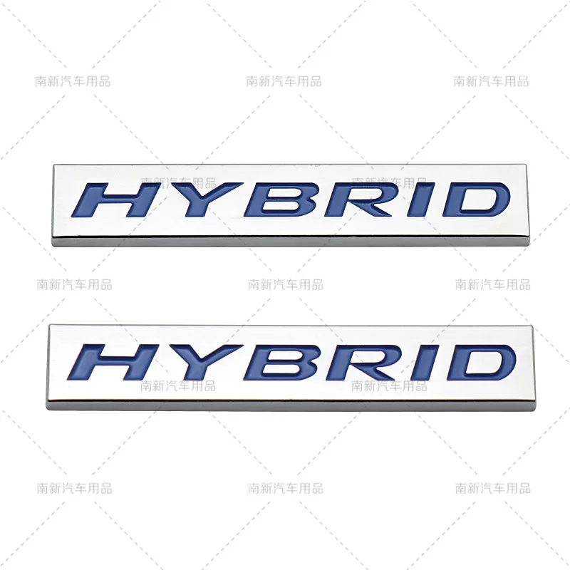 3D Metal HYBRID Fender Emblem Sticker For Toyota Hybrid Car Side Wing Body Logo Refit Decor Badge Decal