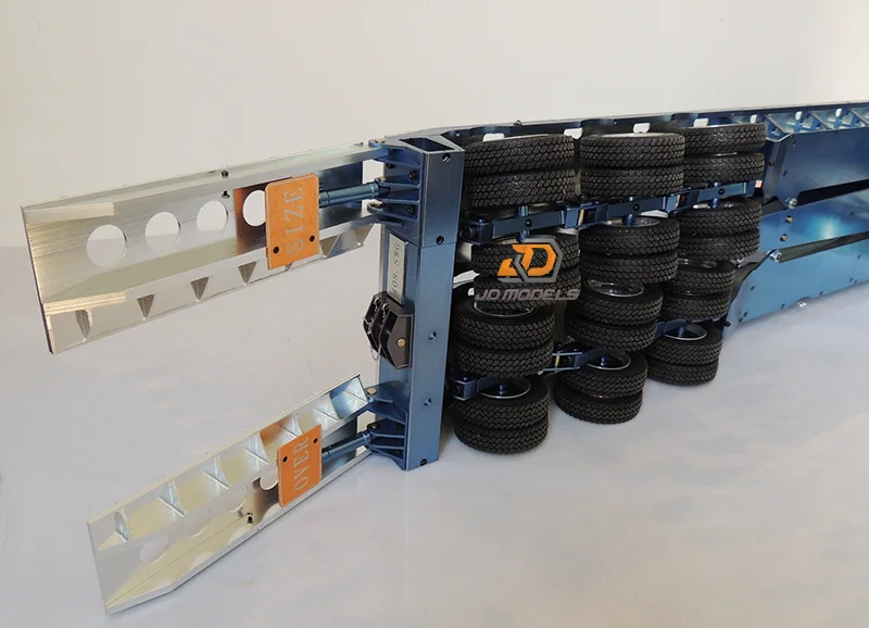 JDM-2 Widen 1.5M Metal Drake Trailer forTAMIYAYA 1/14 Radio Bulldozer Loader Excavator Tractor Truck 1/12  DIY Model