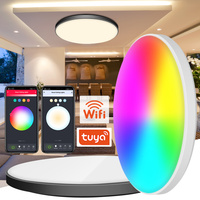 Tuya Wifi Smart RGB LED Ceiling Lamp Chandelier Lights 30W Dimmable Color Changing Vioce Control For Home Decor Work with Alexa