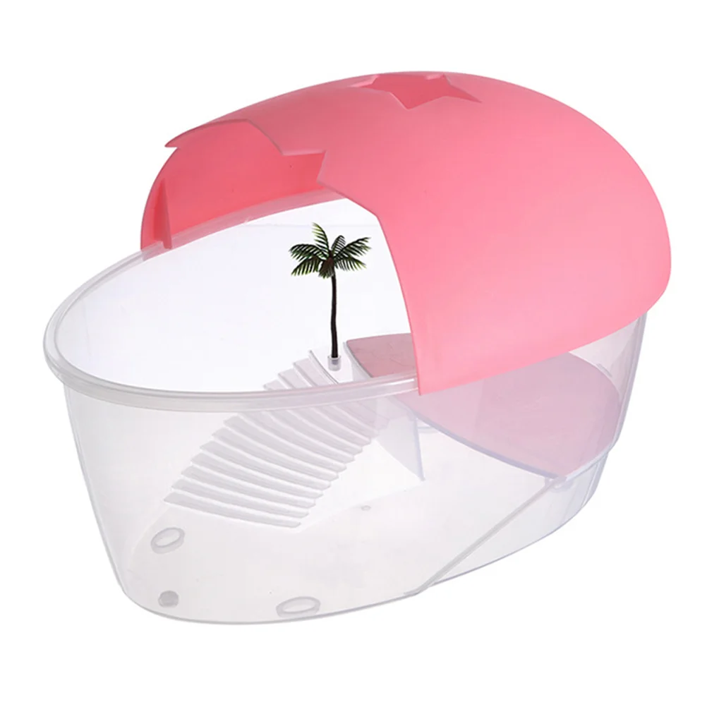 

Turtle Box Pet Escape Prevention Reptile Tank Home Dedicated Perching Living Plastic