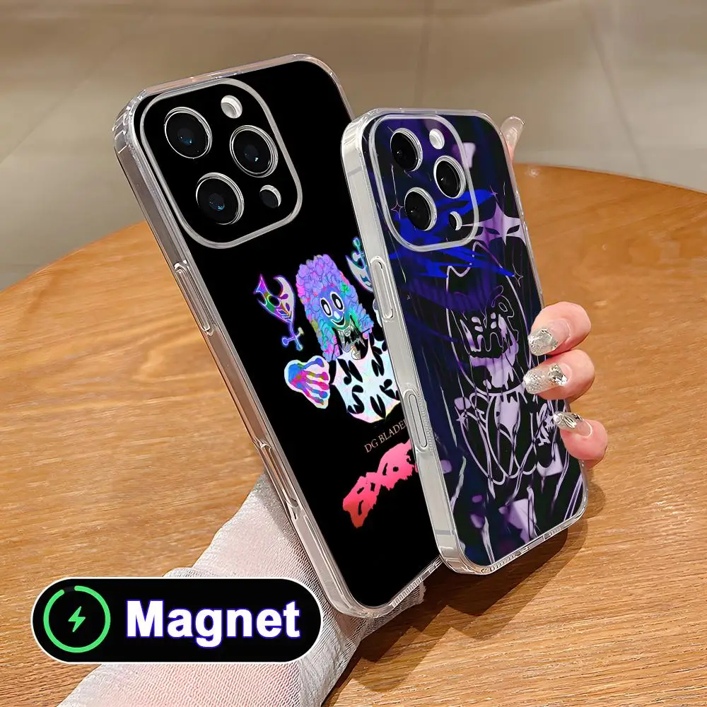 

Bladee Exeter Clear TPU Magsafe Mobile Phone Case for iPhone 17 16 15 14 13 12 11 Air Pro Max Plus Mini Colorful Cover