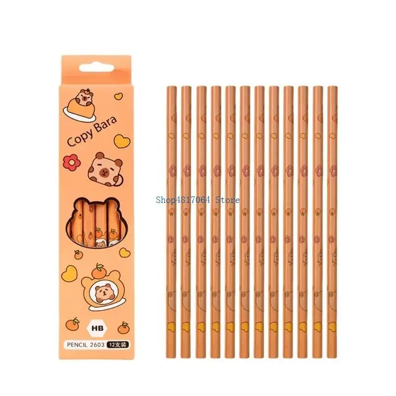 

T3LB 12 PCS Capybara Pencils School Pencils Написание карандашей школьные принадлежности для детей