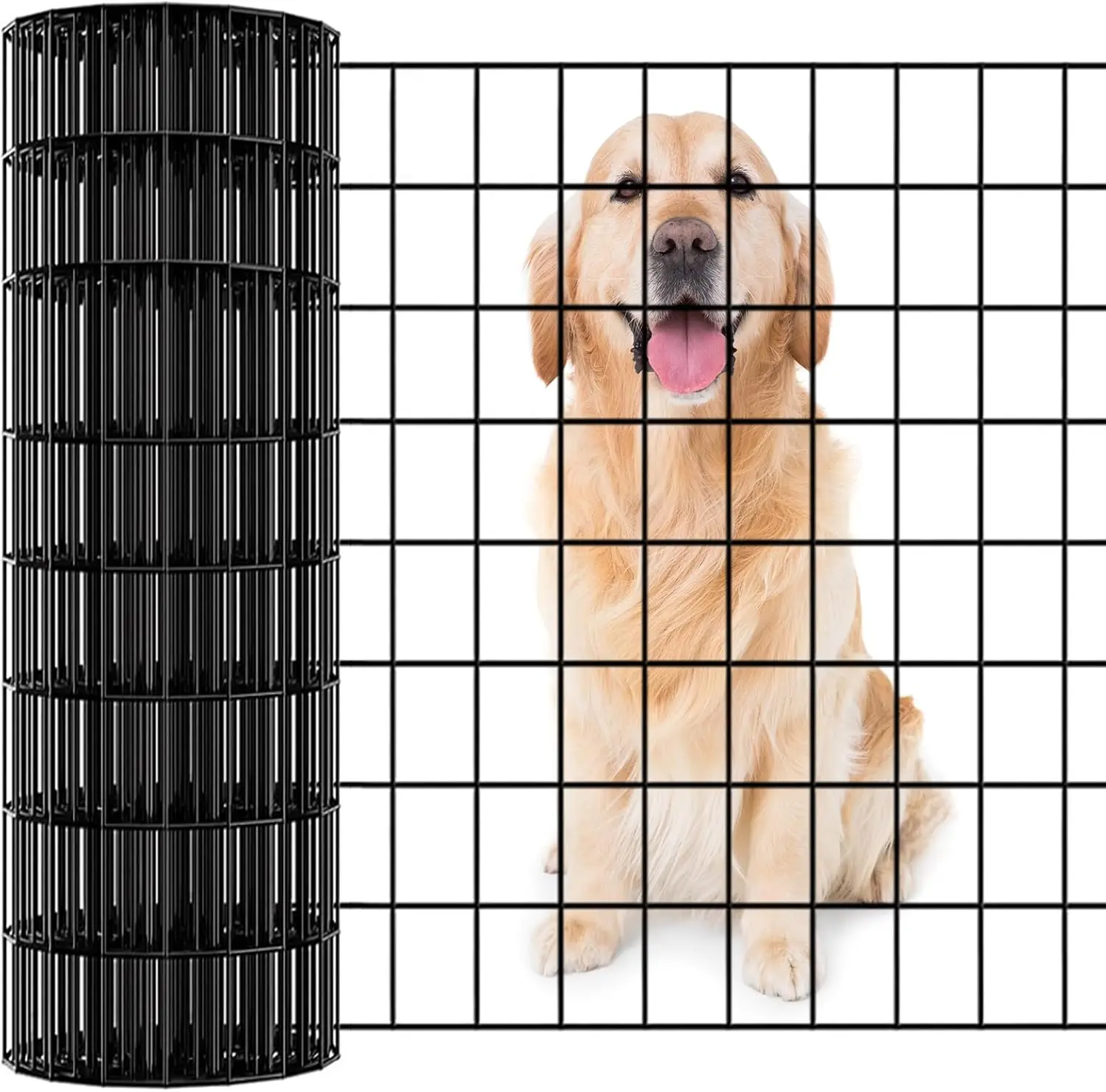 

Black PVC Coated Welded Wire Fencing 24"x100' 2"x3" Mesh for Garden Yard Protection