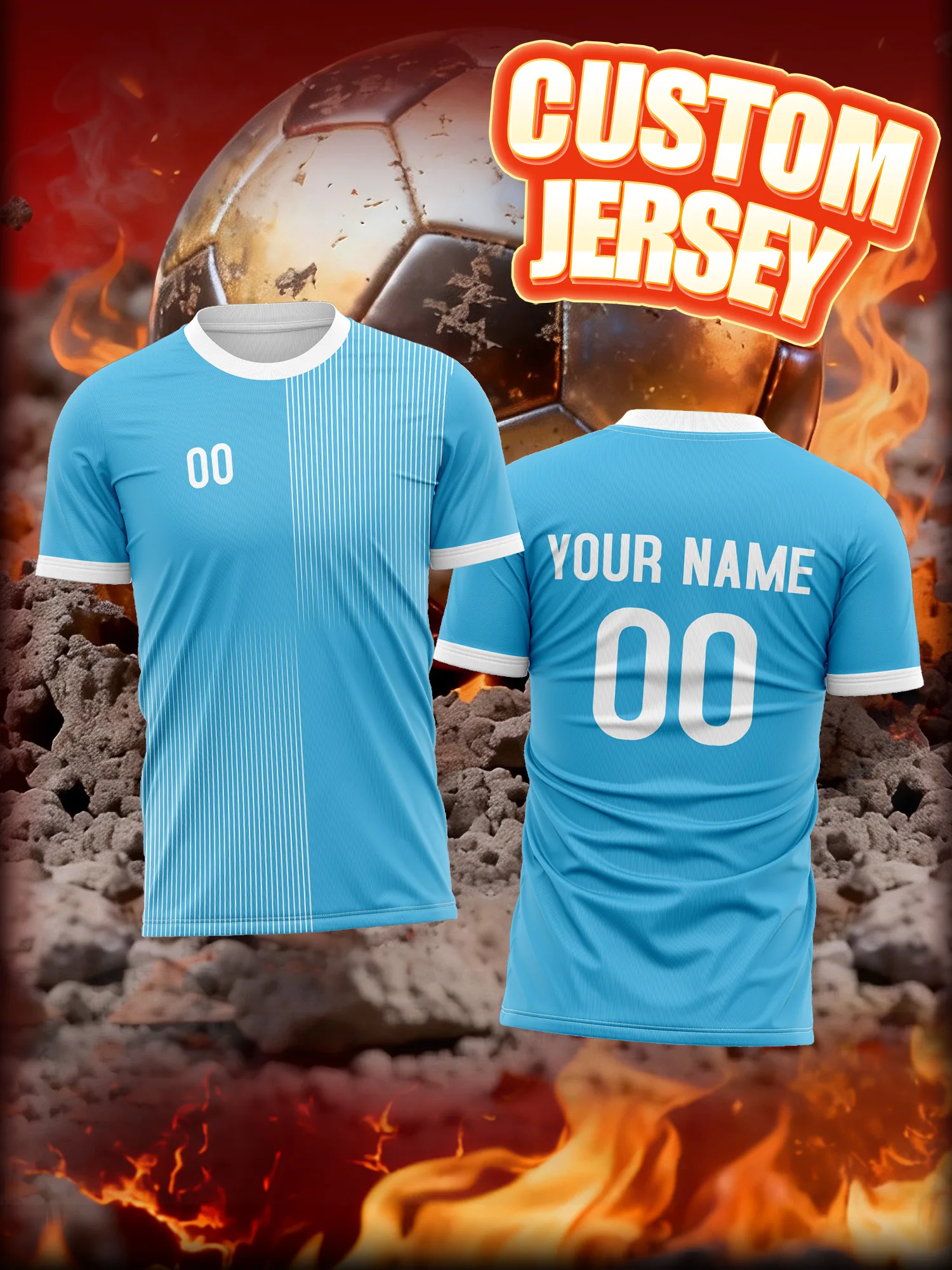 

Футбольная майка с индивидуальным изображением, номером и именем, тренировочная футболка для базовых упражнений, базовое снаряжение для отработки навыков.