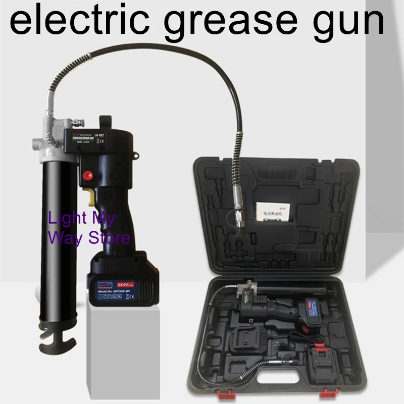 Automatic 24v rechargeable high voltage lithium battery electric grease gun for butter artifact excavator