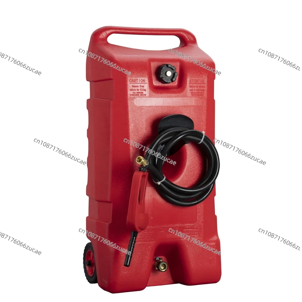 New Fuel Caddy,31.7Gallon Portable Gas Fuel Tank Container Caddy with LE Fluid Transfer Siphon Pump and 10 Foot Long Hose