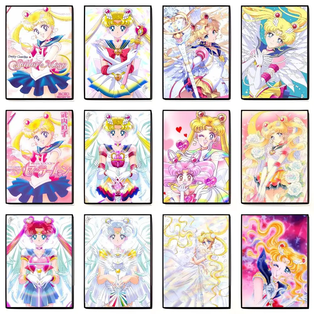 Magical Girl Classic S-Sailor Moon Poster High-definition Art Sticker Self Adhesive Waterproof Home Decoration