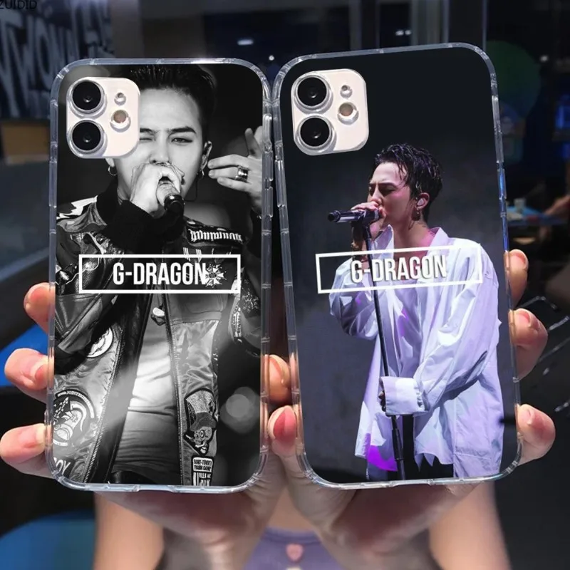 KPOP G-DRAGON Smart Phone Case for iPhone 14 13 12 11 XS X 8 7 6 Plus Mini Pro Max SE 2022 Clear Phone Cover Funda