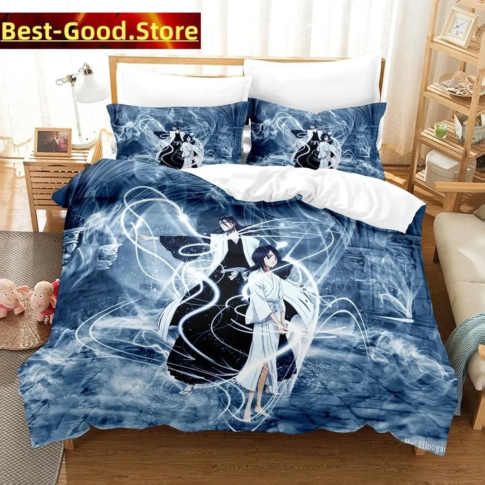 

3D Print Anime Bleach Kurosaki Ichigo Bedding Set Boys Girls Twin Queen King Size Duvet Cover Pillowcase Bed boys Adult Bedroom