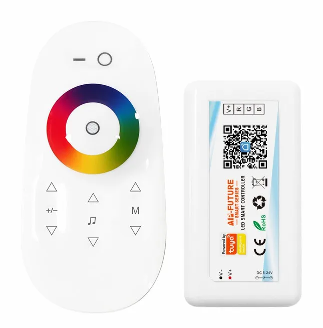 LED Light Strip Controller Alexa Google Speaker Tuya WiFi Smart APP Dimmer CCT RGB COB 2835 5050 12V24V Miboxer SP107E 2.4G RF