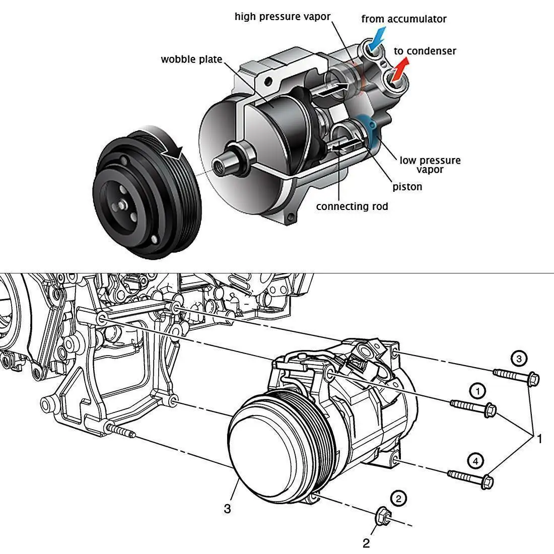 A/C Compressor for Mitsubishi Eclipse 2.4L 2000 2001 2002 2003-2005 CO 10596AC