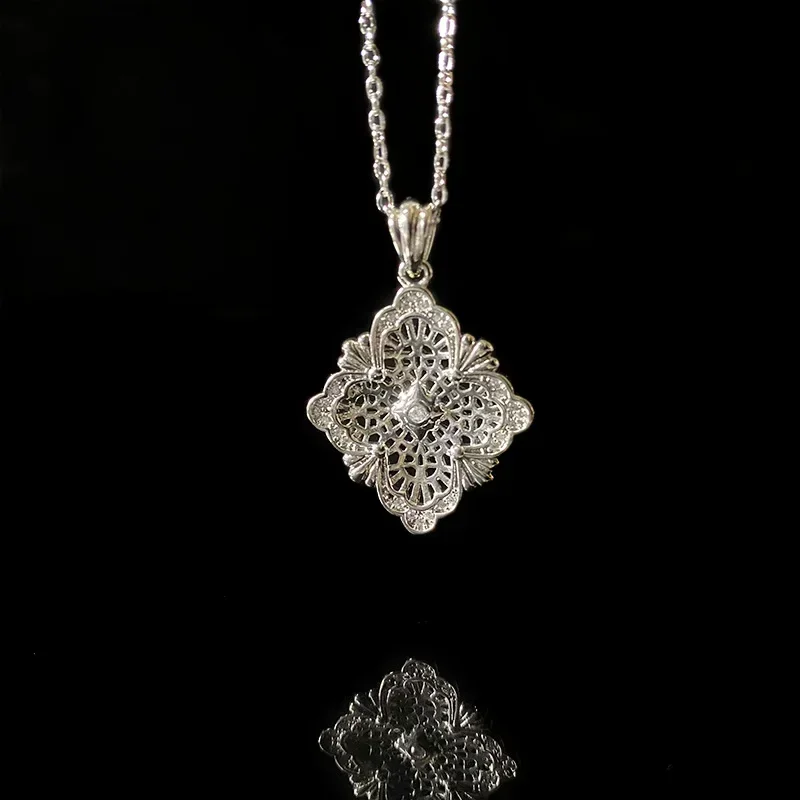 

MDL Moissa!ite Style Medieval Girl Pendant Genuine Gold Plated Hexagrams For Everyday Stunner