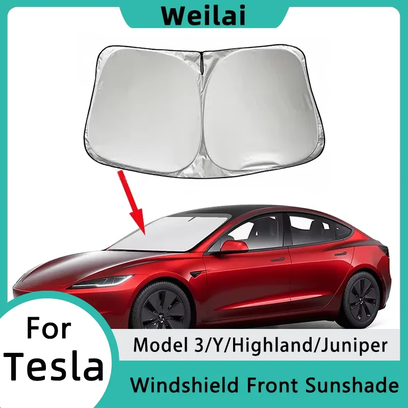 

Upgraded Windshield Sunshade for Tesla Model Y Juniper Standard 2026 Car Folding Front Window Sun Shade Cover Model 3/Y/Highland