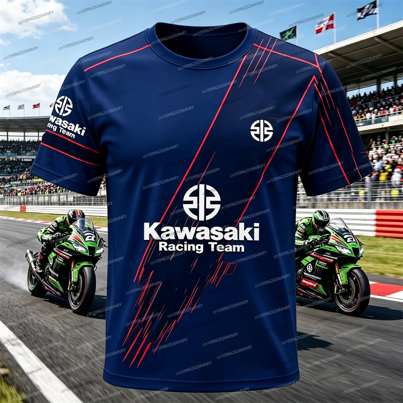 

Motorcycle Kawasaki Tshirt Summer t shirt for man Men's clothing 3D Print Women Short-sleeved Breathable clothes for man