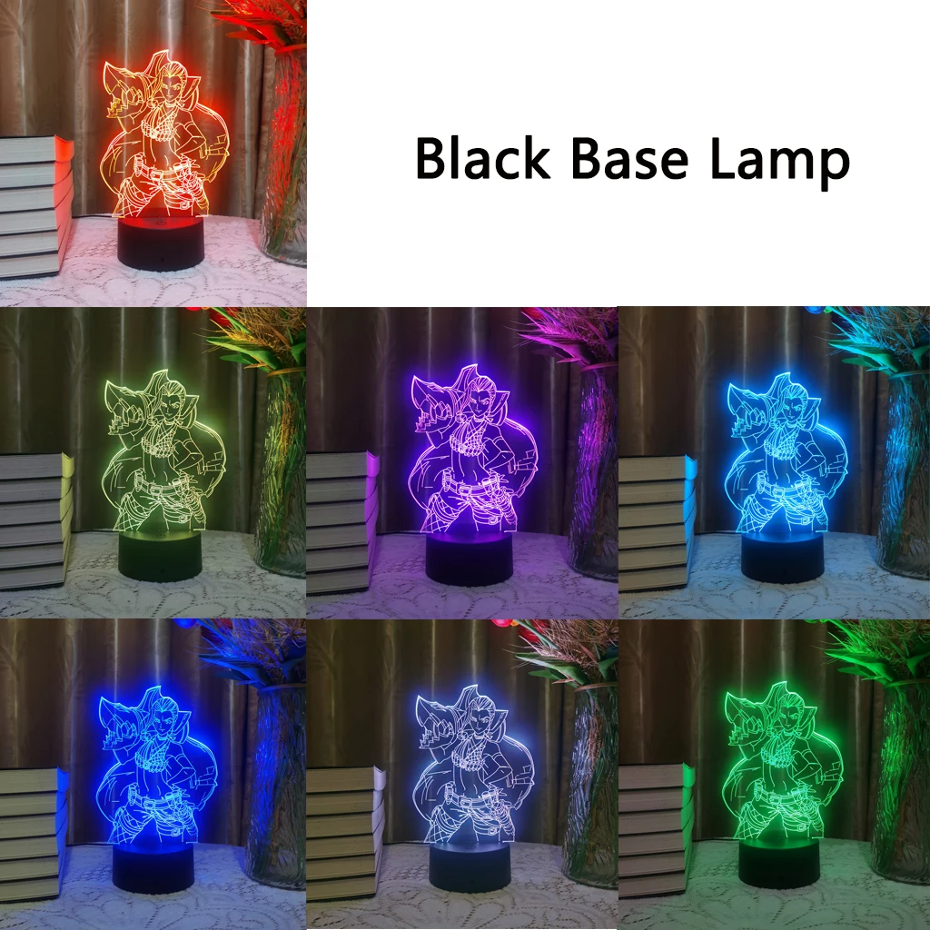 LOL League of Legends Game Figure Skarner The Crystal Vanguard Lamps 3D Led Neon Night Lights Sitting Room Table Colorful Decor