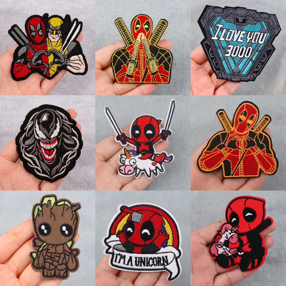 

Cool Man Embroidery Patches For Jeans Iron On Patch Thermoadhesive Patches For Clothes Applique Stickes Cosplay Accessories