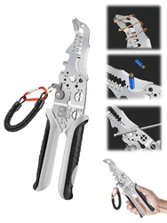 Multi-Function Professional Elbow Wire Stripper Pliers Crimping Tool Electrician Wire Crimping Cutter Wiring Scissors Hand Tool