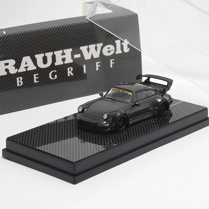 

Предпродажа декодирования 1:64 RWB964, полностью карбоновый черный литой автомобиль, коллекция миниатюрных моделей