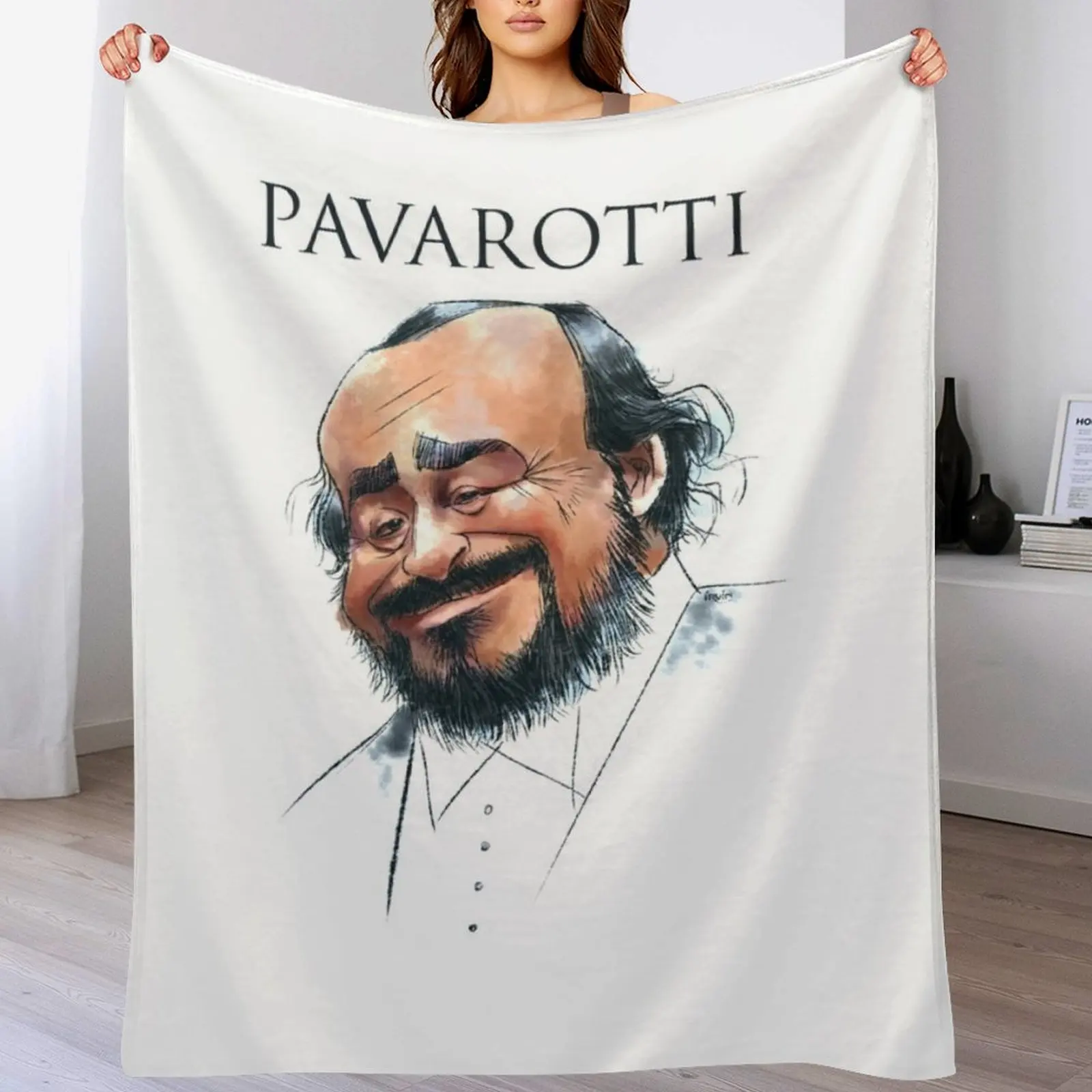 Opera Tenor Pavarotti Throw Blanket Nap For Decorative Sofa Blankets