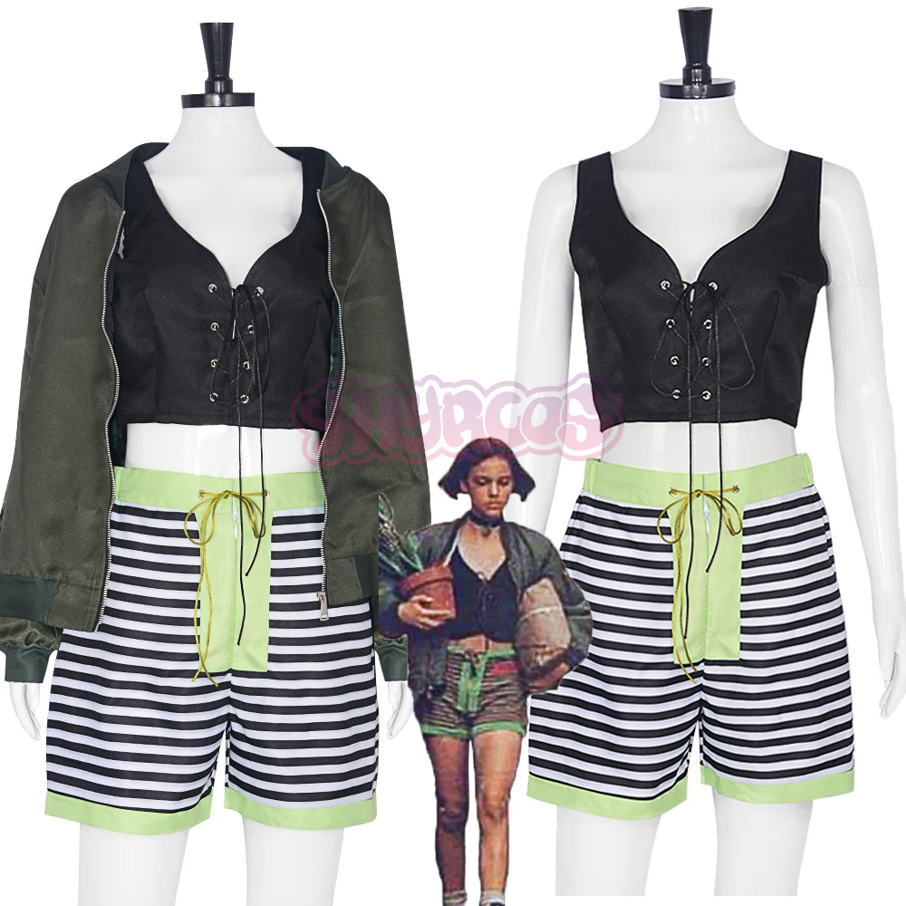 

Леон: профессиональный фильм MMathildaa, женская зеленая куртка, жилет, комплект с короткими штанами, вечерние карнавальные костюмы на Хэллоуин