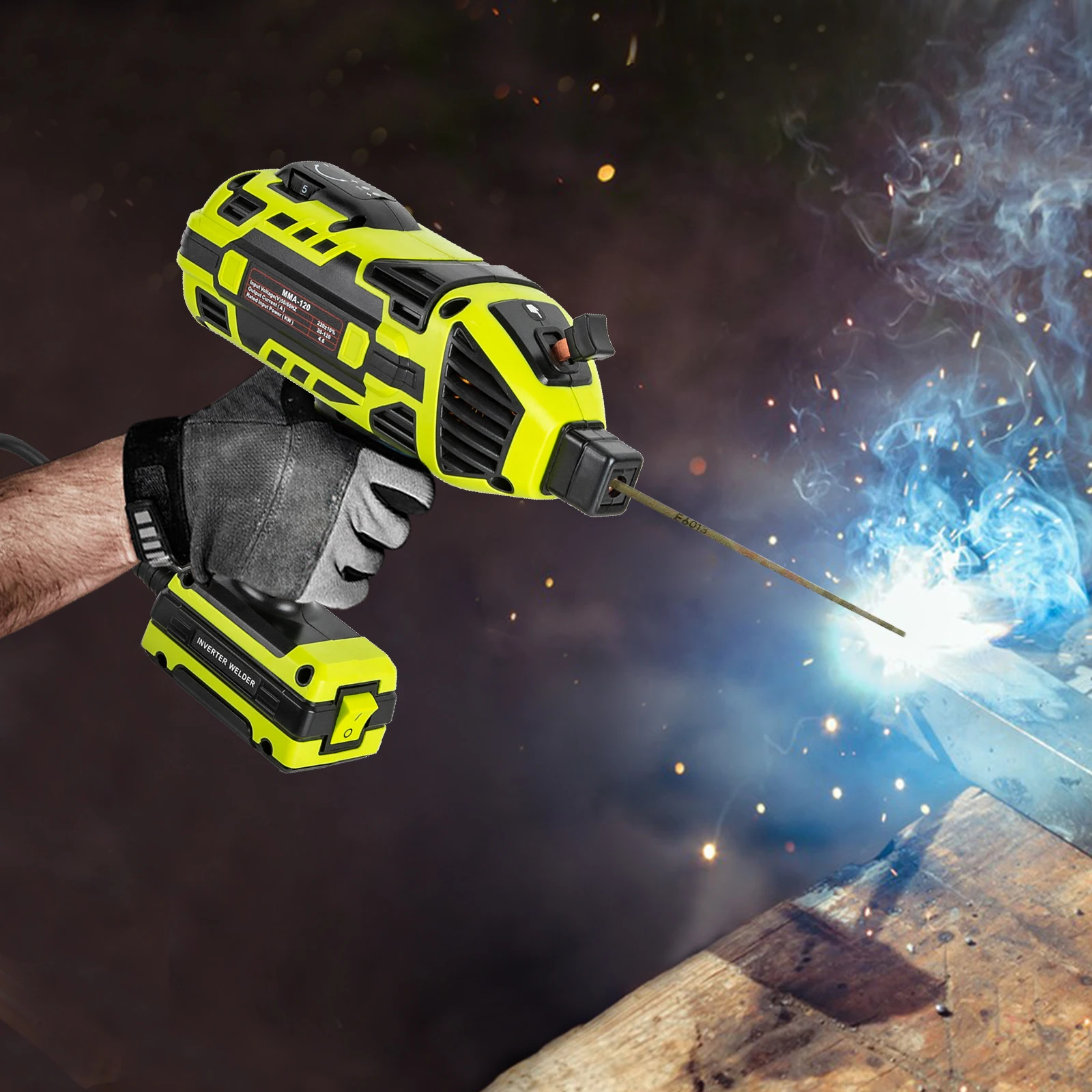 

Handheld Welding Machine ARC Welder Gun Green Upgraded Welding Machine with IGBT Inverter 6 Variable Current Adjustment