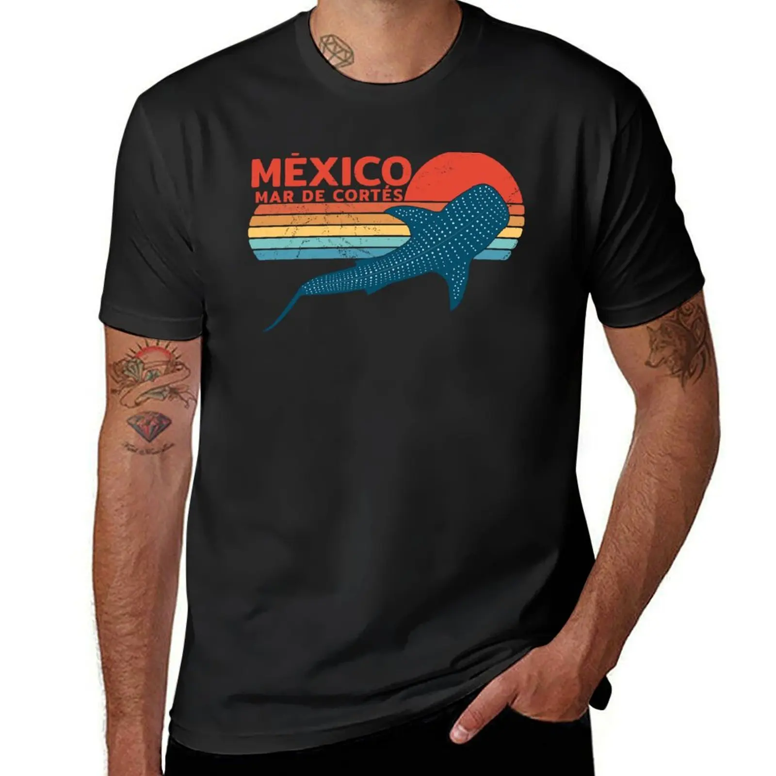 Mexico whale shark T-Shirt oversizeds anime anime clothes graphics Men's clothing
