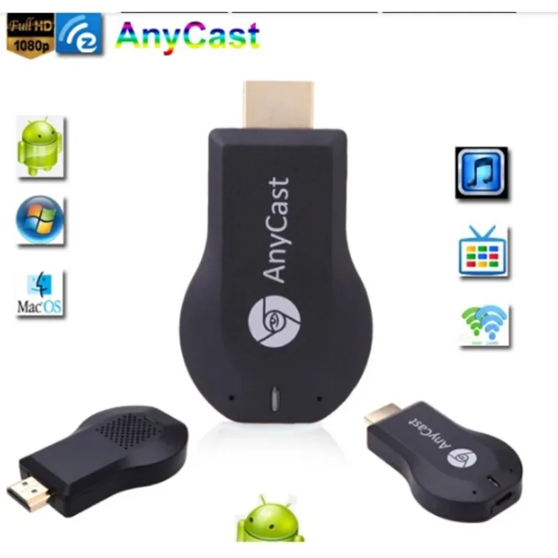 Clé TV Anycast M2 compatible HDMI, Full HD, 1080P, Miracast DLNA, Airplay, WiFi Display Receiver, Dongle pour Windows, Android, iOS, S02