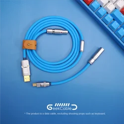 GeekCable Pole Shark computer custom mechanical keyboard data cable Silicone USB Air plug replacement head 150cm