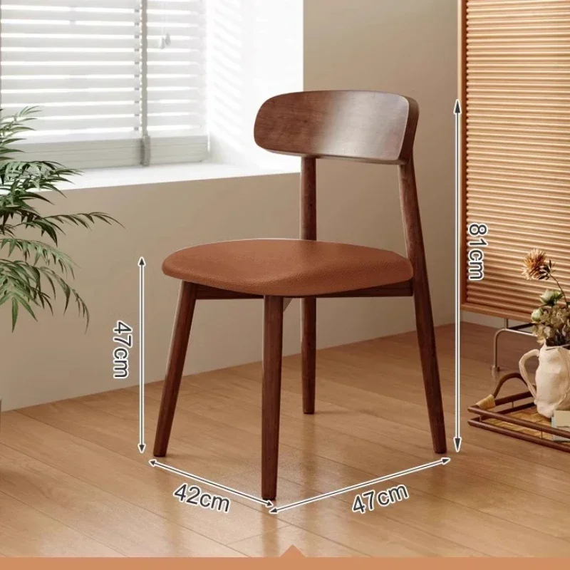 

#L Patio Nordic Wooden Home Furniture Dining Gamer Kitchen Chairs Portable Modern Leather Living Room Q