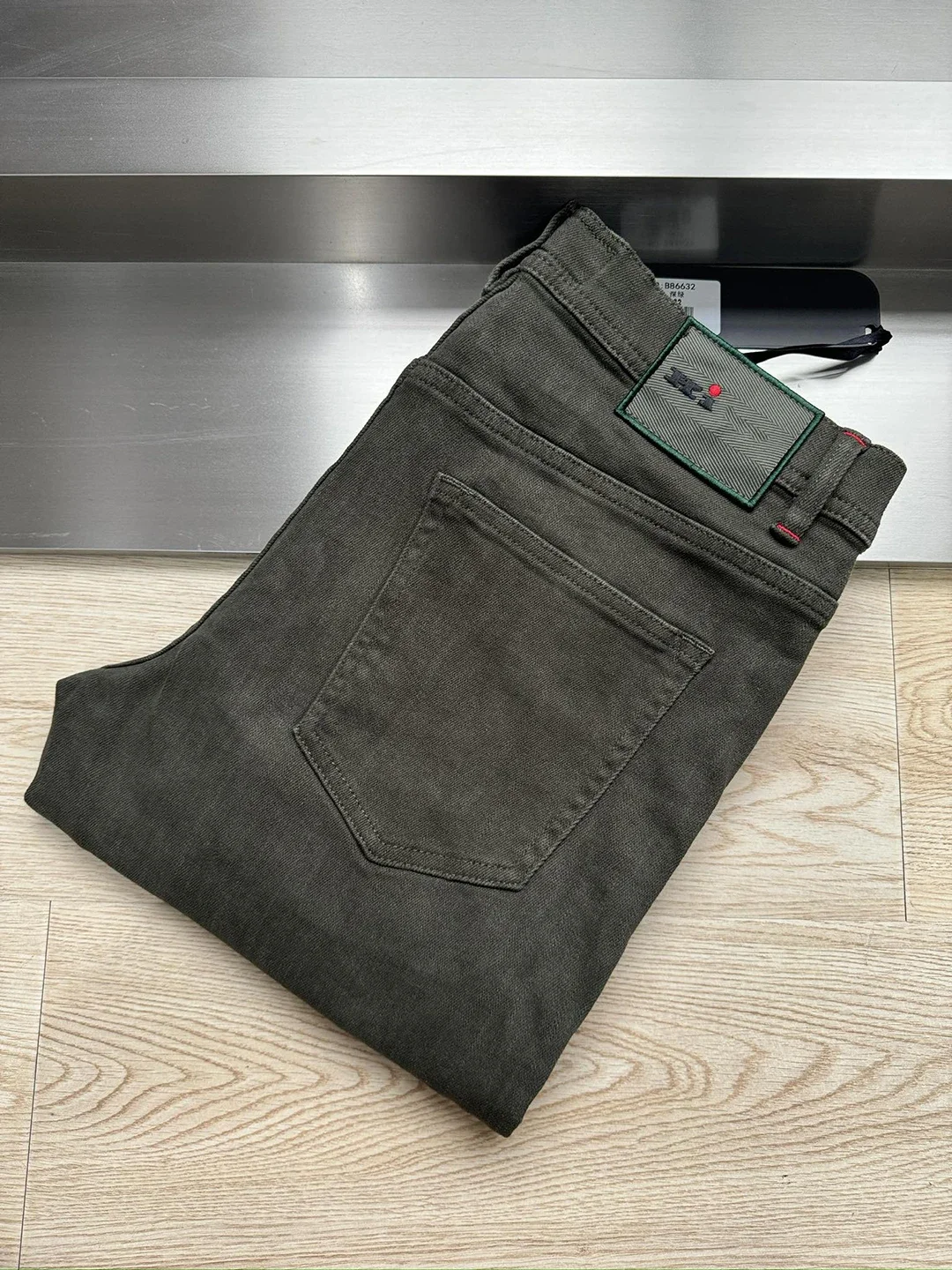 BLLIYOSS-Jeans de luxe léger pour hommes, pantalons décontractés classiques, pantalons à jambe droite, broderie Old Money, élastique lisse, nouvelle mode, 2024