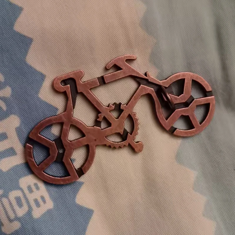 Bicicletta Puzzle in metallo Rompicapo Test IQ Giocattoli Giochi mentali educativi Disentanglement Trucco magico Regali novità per bambini Adulti
