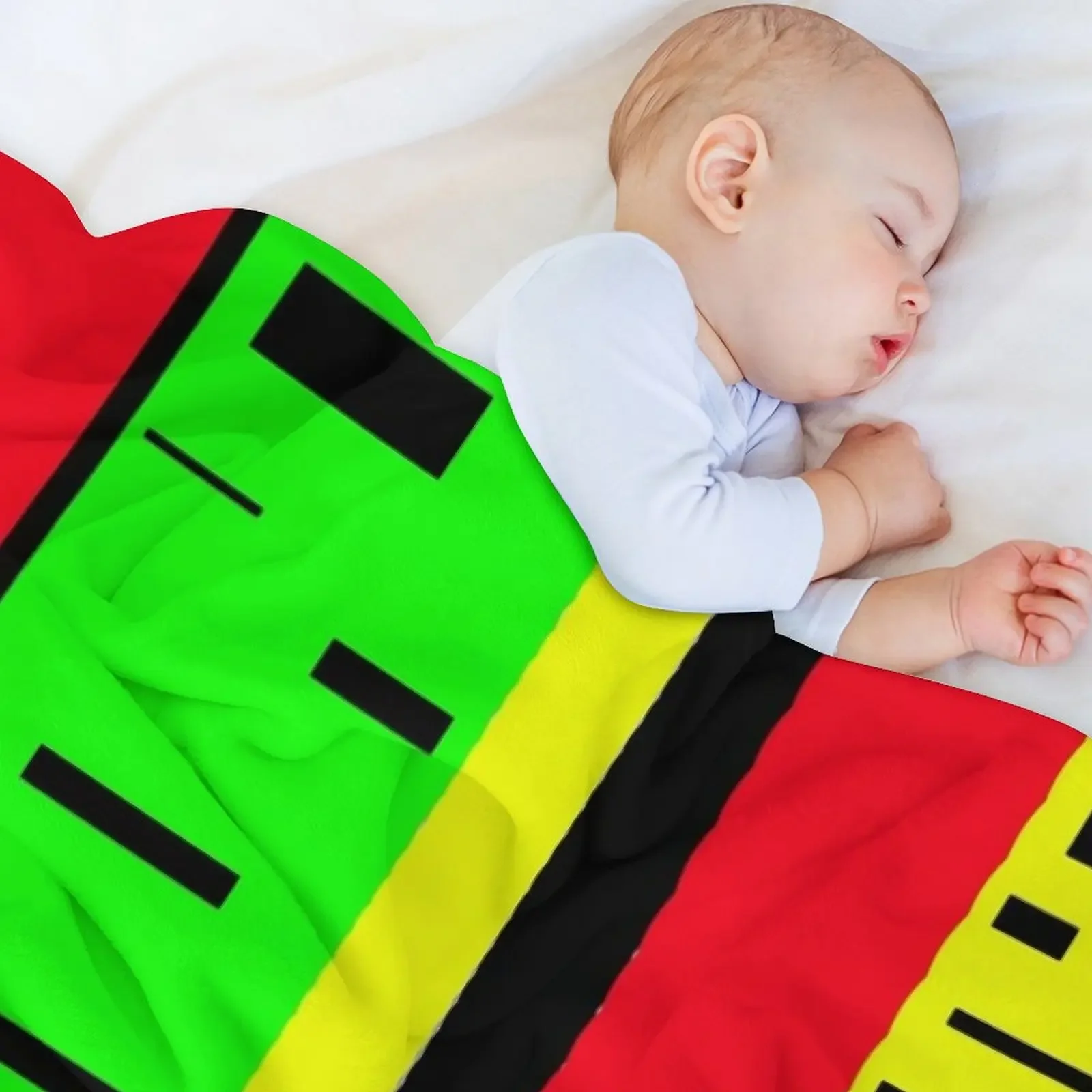 Couverture Rasta rectangles, grands plaids