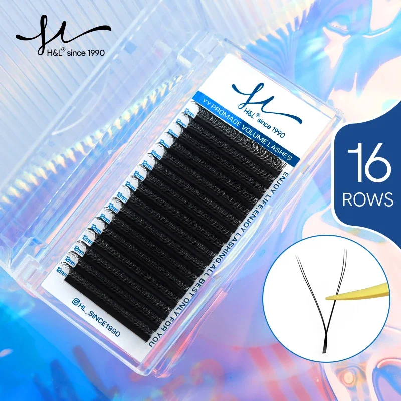 16 Row YY Shape Lashes Extension Faux Mink Black Natural And Soft Invividual Eyelashes Eyelashes for makeup